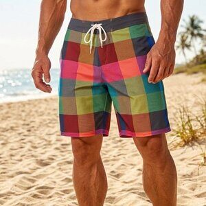American Eagle AE Board Shorts Mens‎ Swim Trunks Sz L Beach Vacation Resort NWOT